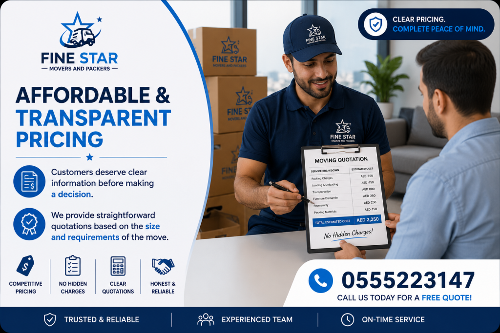 Affordable furniture moving services with clear pricing and no hidden charges