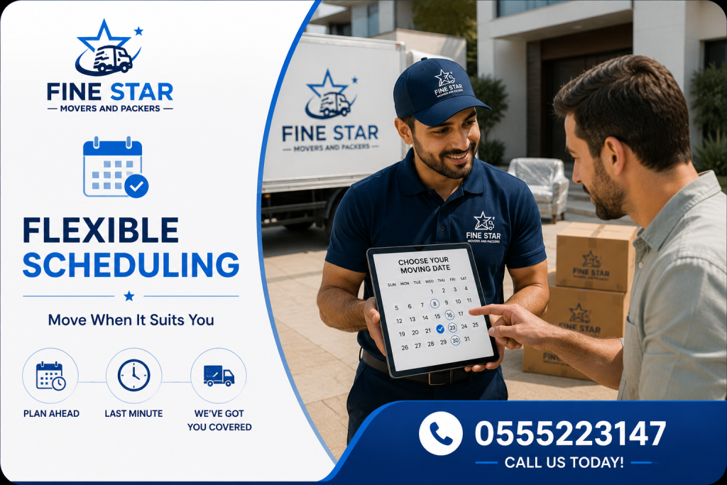 Convenient furniture relocation appointments available across Dubai