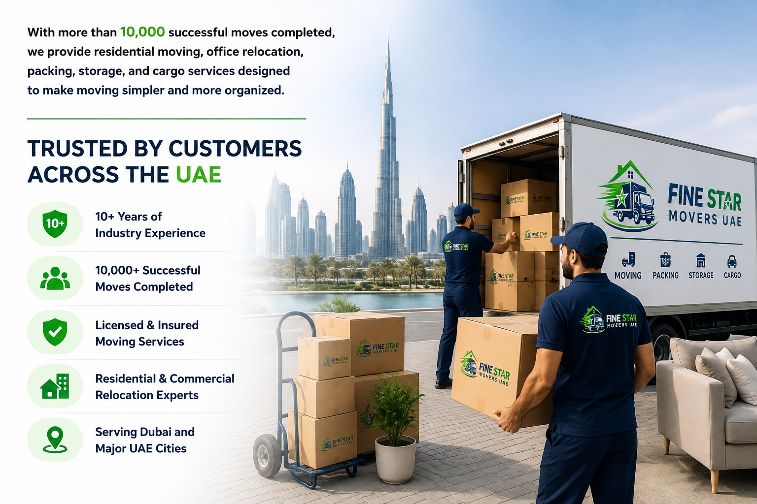 Contact Fine Star Movers UAE