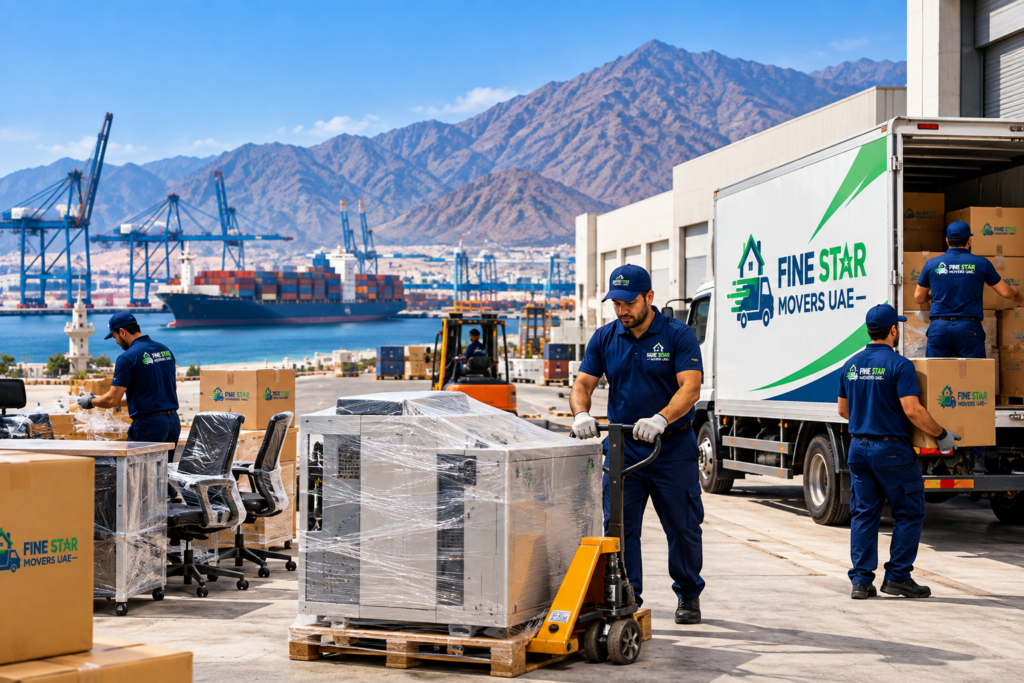 Fine Star Movers handling commercial and industrial relocation near Fujairah Port