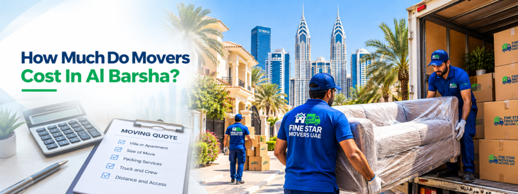 Fine Star Movers UAE team loading furniture while preparing a moving quote