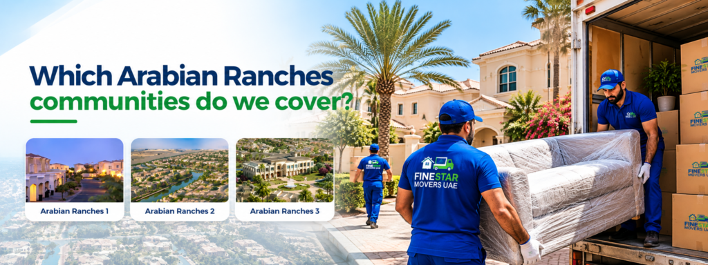 Arabian Ranches villas, landscaped streets and residential community views