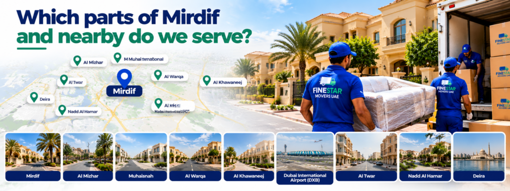 Fine Star Movers UAE crew carrying protected furniture during a home move